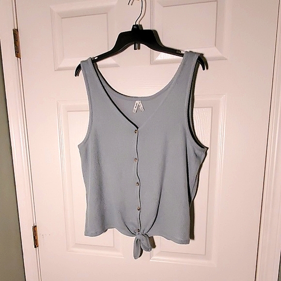 NWT Mudd Button Front Tank in Galvanized Green - Picture 2 of 6